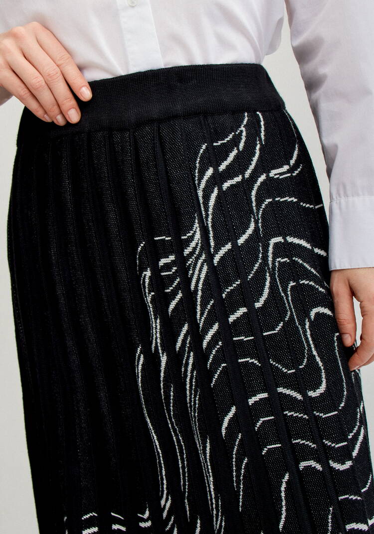 Юбка плиссе с абстрактным рисунком шир.  750, рис. 13