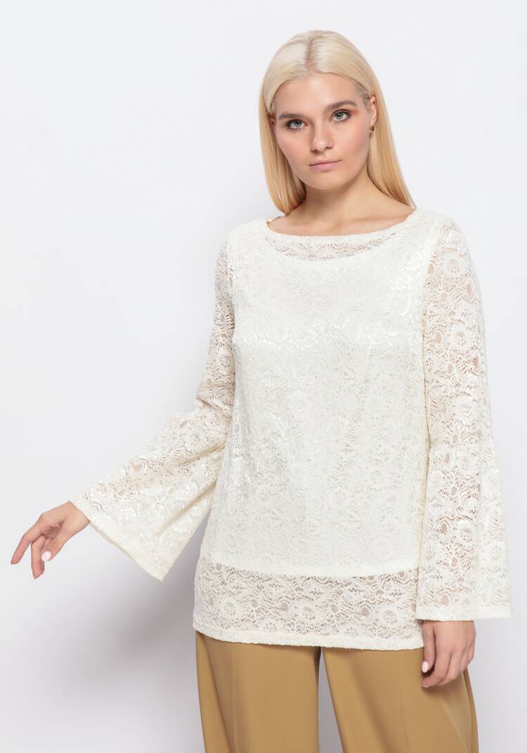 Блуза из гипюра с майкой шир.  750, рис. 8