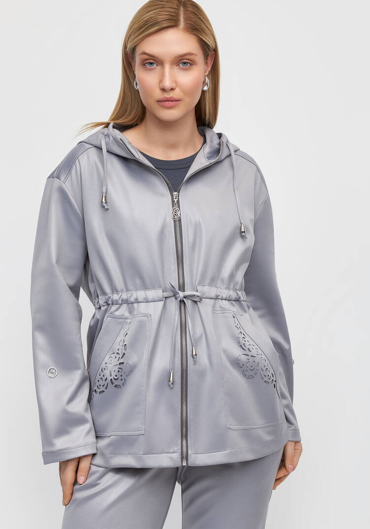 Ветровка с ажурным узором на карманах шир.  750, рис. 1