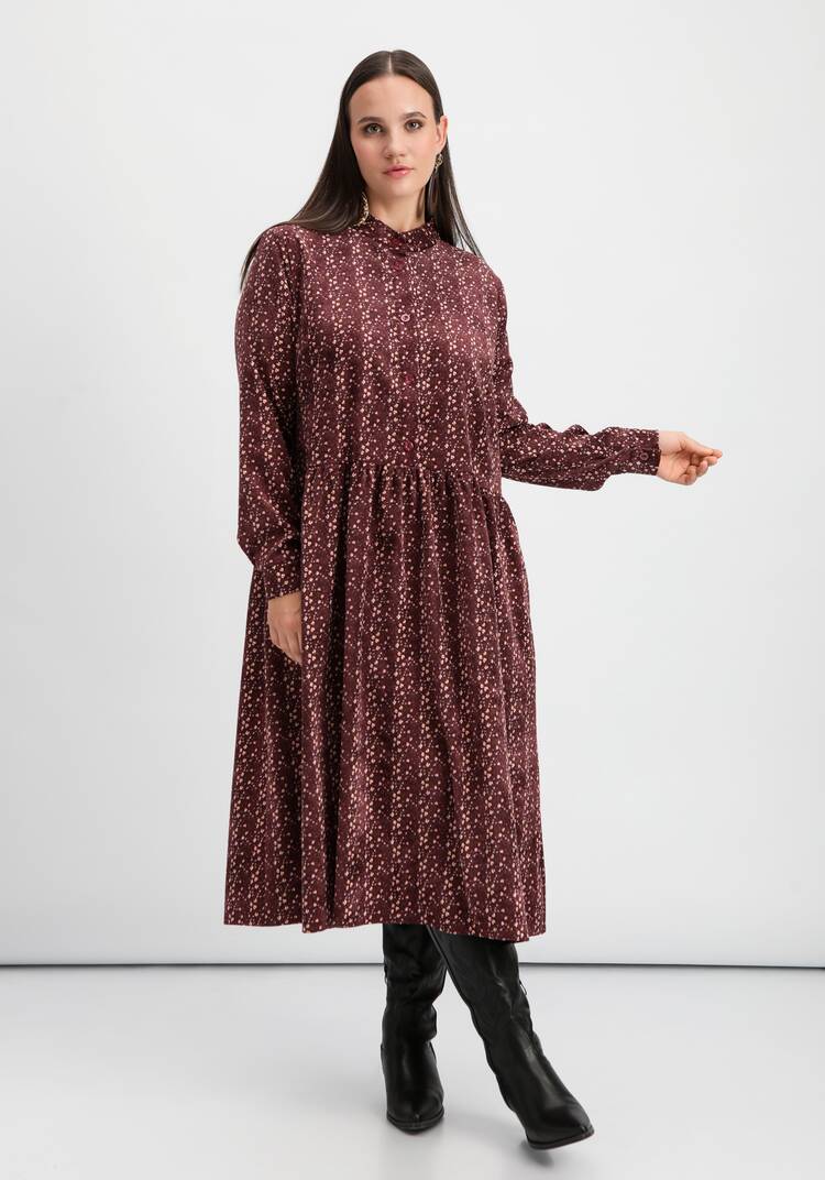 Платье оверсайз с принтом мильфлер шир.  750, рис. 8