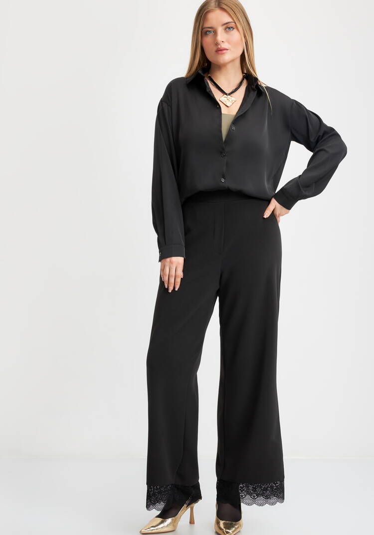 Брюки с кружевом шир.  750, рис. 1