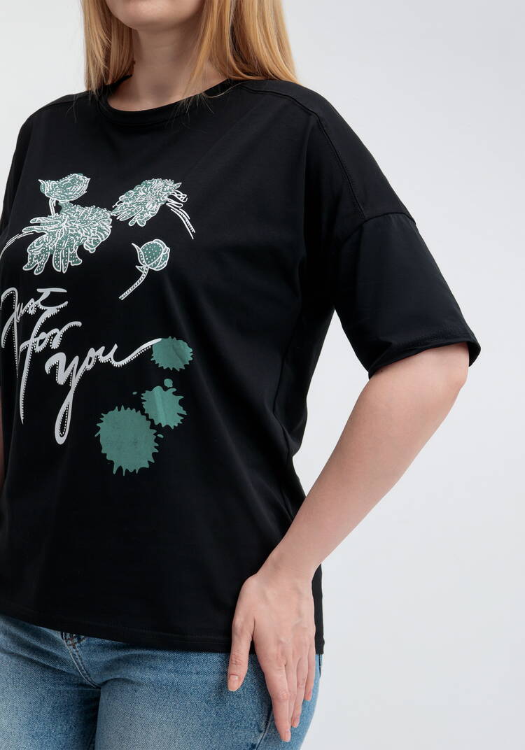 Футболка с принтом и рукавом 3/4 шир.  750, рис. 25