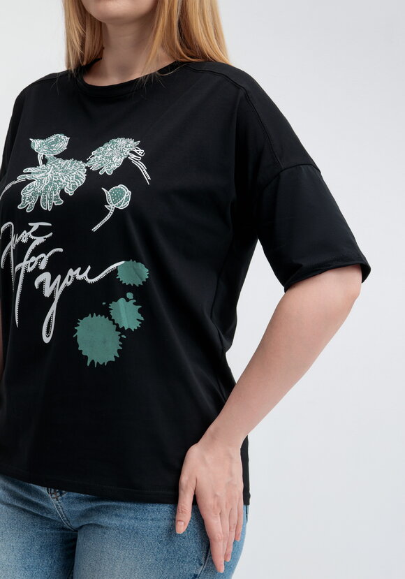 Футболка с принтом и рукавом 3/4 шир.  580, рис. 25