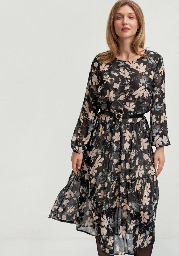 Платье свободного кроя с принтом цветок шир.  580, рис. 2