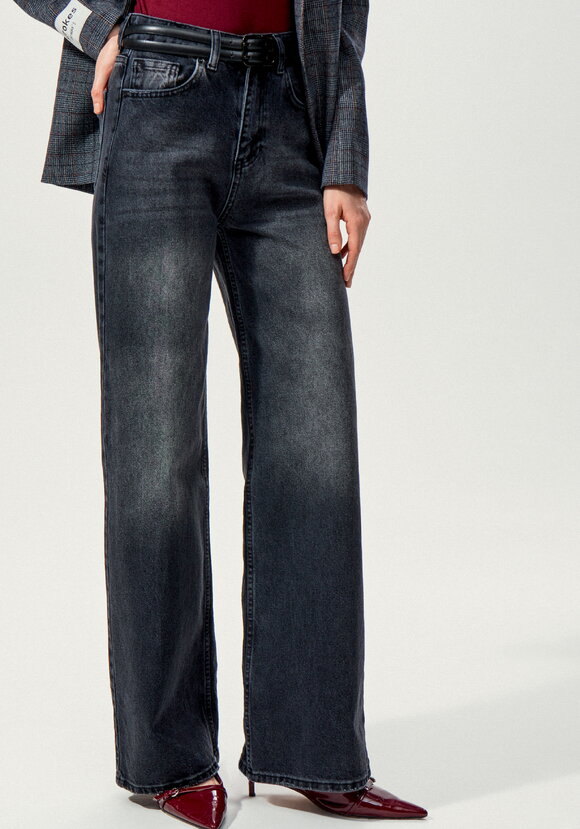 Джинсы прямого кроя с высокой посадкой шир.  580, рис. 16