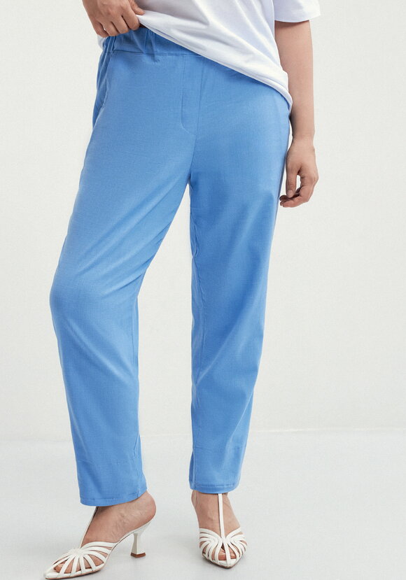 Брюки зауженные с контрастной отделкой шир.  580, рис. 2