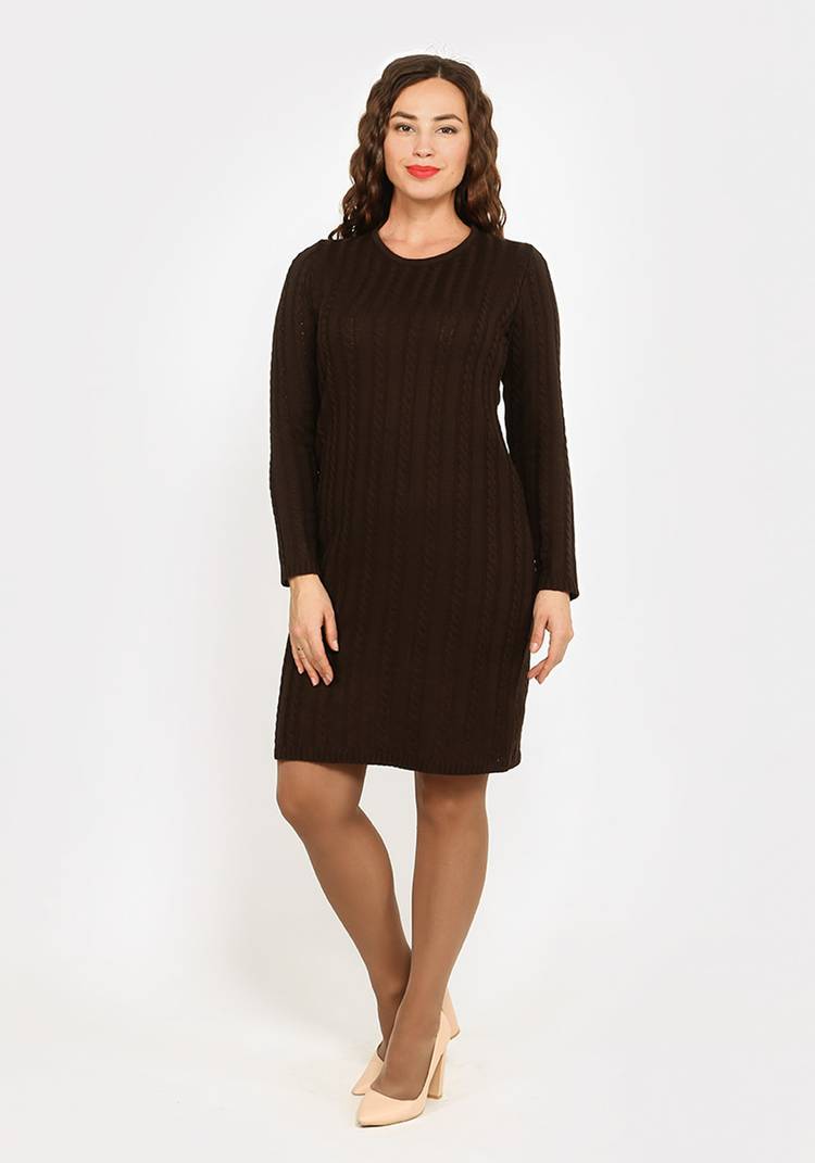 Платье прямое с вязкой косы шир.  750, рис. 16