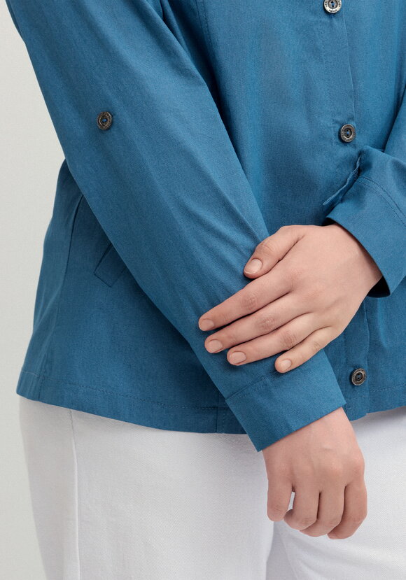 Рубашка хлопковая с патами на рукавах шир.  580, рис. 7