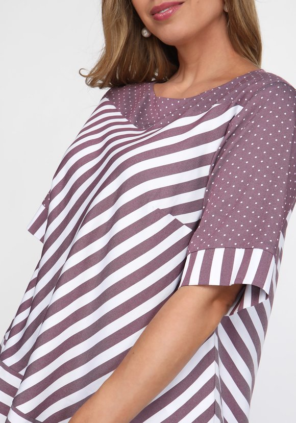 Туника из двух видов принтованной ткани шир.  580, рис. 2