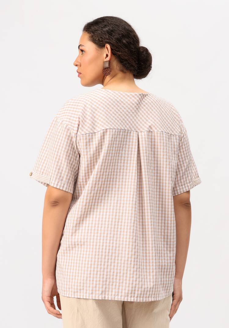 Блуза оригинального дизайна и свободного кроя шир.  750, рис. 3