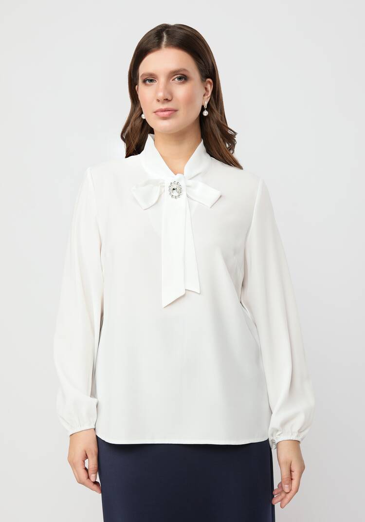 Блуза с брошкой шир.  750, рис. 4