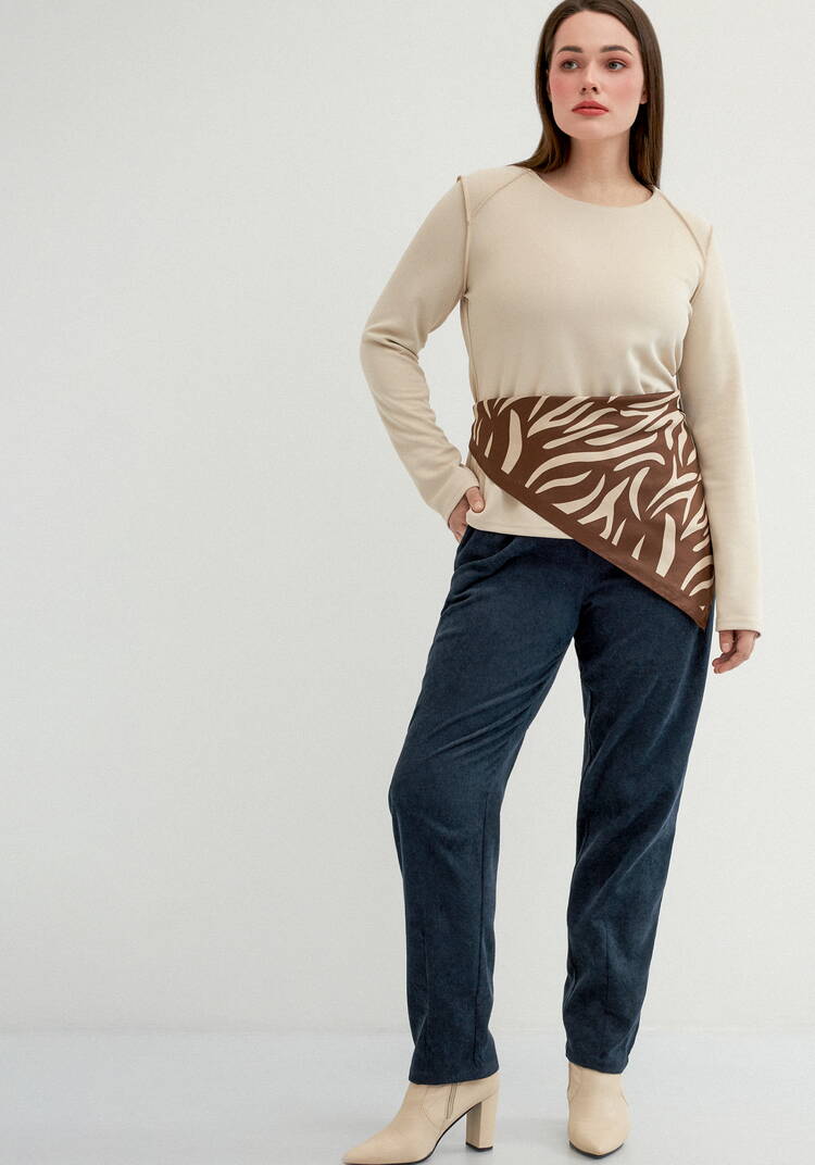 Брюки из микровельвета с комфортным поясом шир.  750, рис. 15