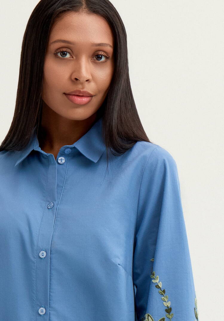 Рубашка с цветочной вышивкой шир.  750, рис. 14