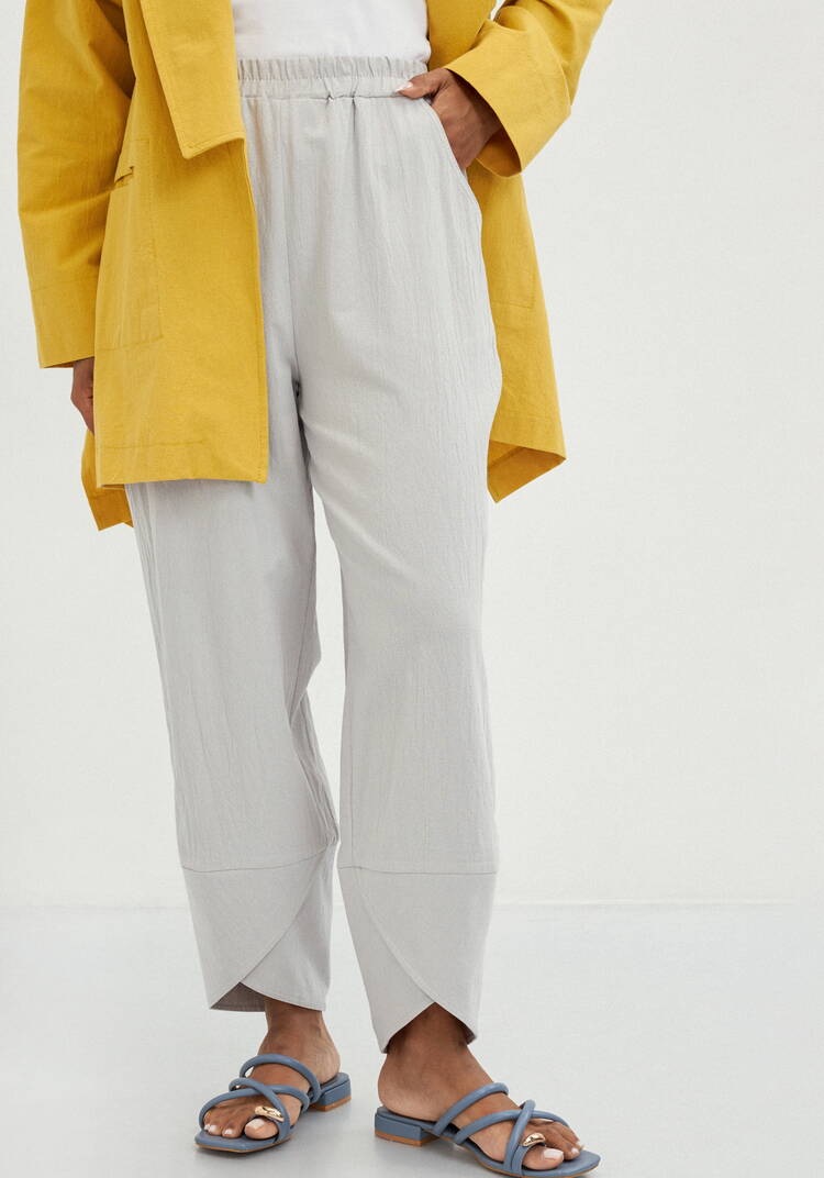 Брюки-тюльпан на резинке шир.  750, рис. 18