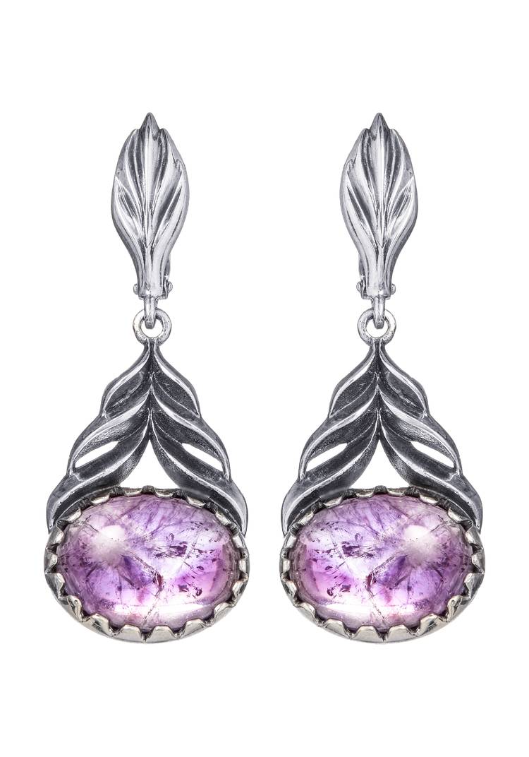 Серьги Перо Жар - птицы шир.  750, рис. 1