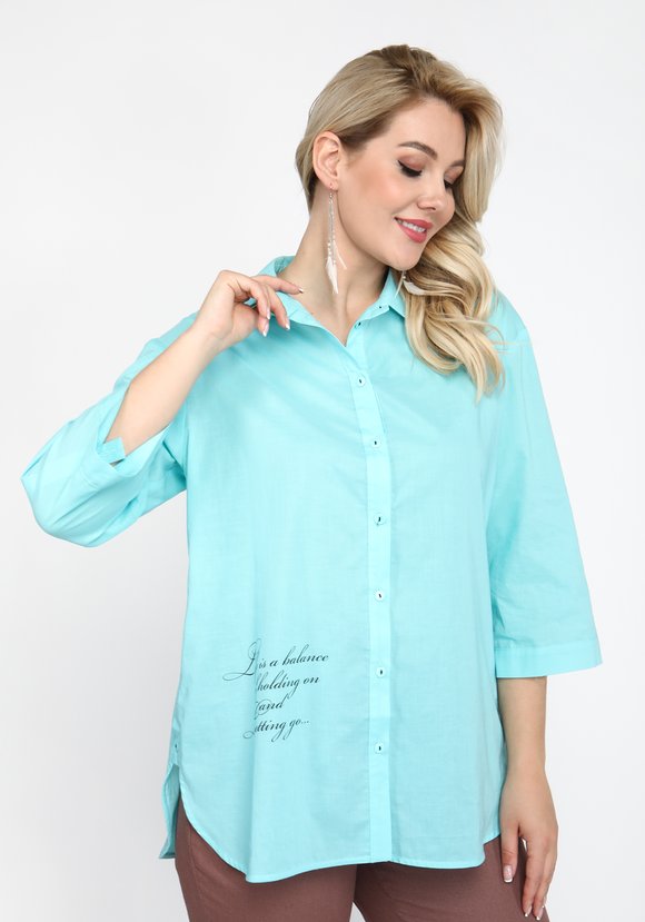 Блуза с шрифтом прямого силуэта шир.  580, рис. 9