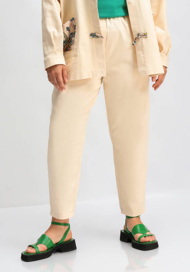 Брюки с контрастной отделкой шир.  750, рис. 31