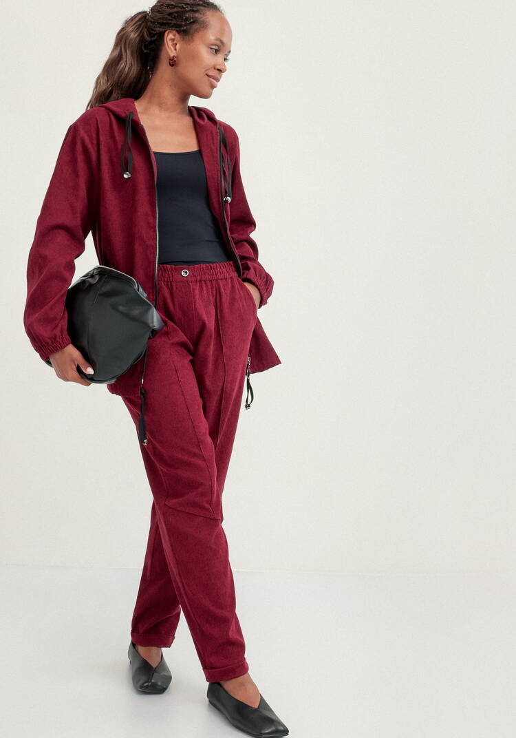 Брюки бананы вельветовые на резинке шир.  750, рис. 14