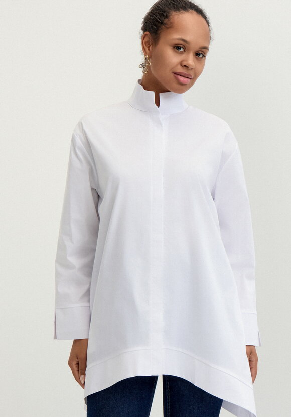 Рубашка с отложным воротом стойкой шир.  580, рис. 22