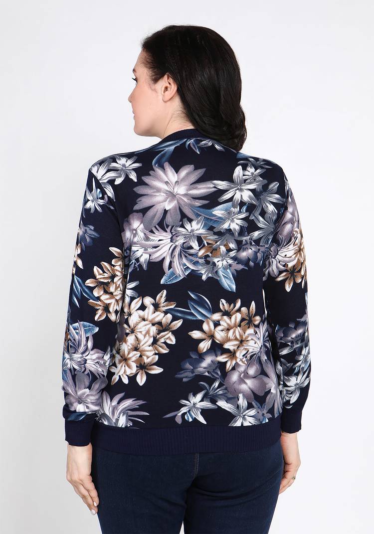 Кардиган Цветочная иллюзия шир.  750, рис. 7