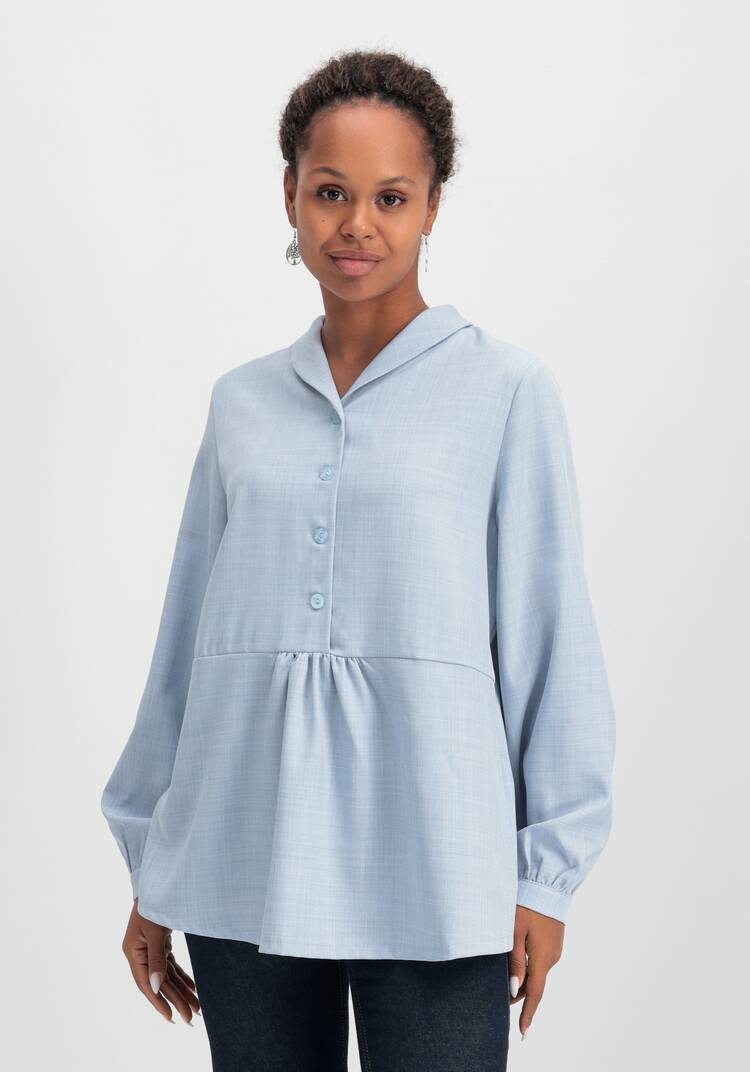 Блуза с шалевым воротом шир.  750, рис. 9