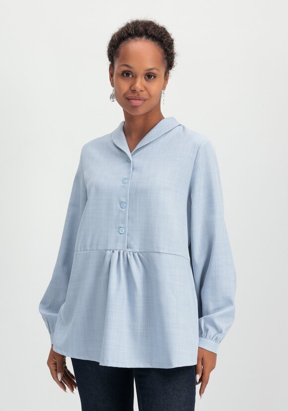 Блуза с шалевым воротом шир.  580, рис. 9