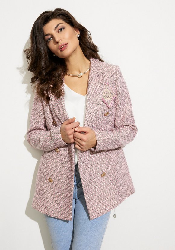 Жакет с клубной вышивкой шир.  580, рис. 2