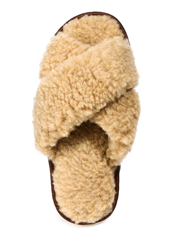 Тапочки из верблюжьей шерсти Крестик шир.  580, рис. 4