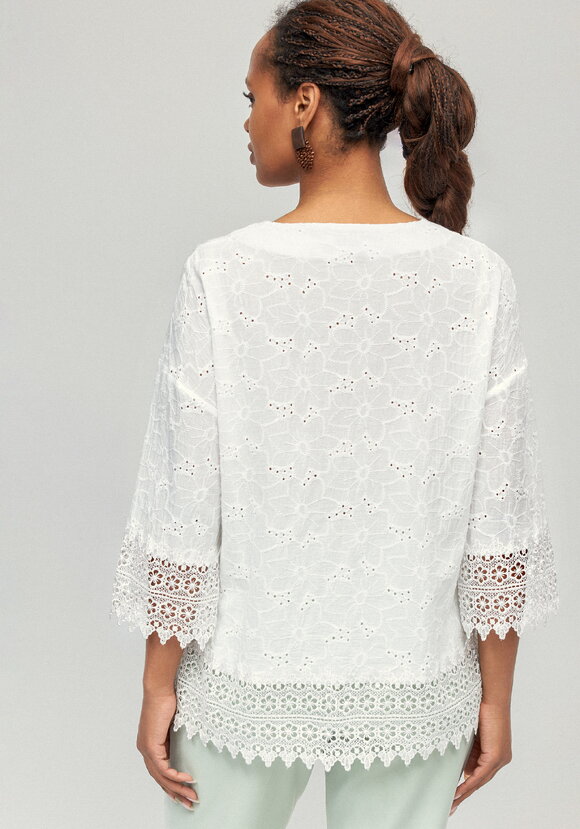 Блуза с кружевом Джулия шир.  580, рис. 3