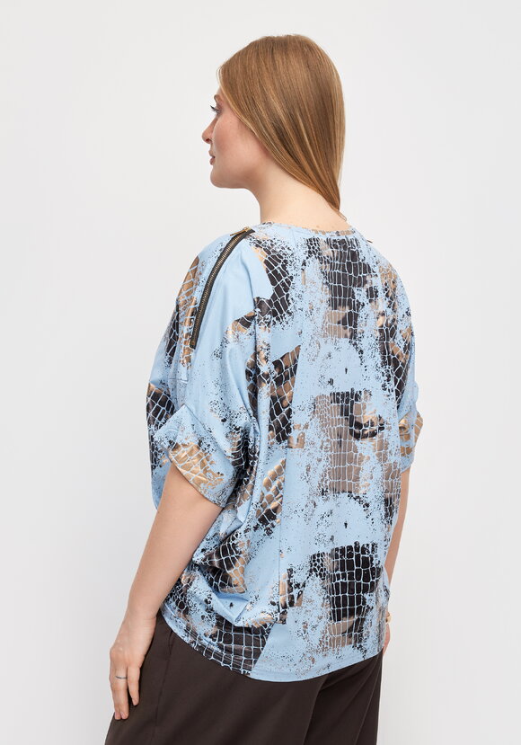 Блуза с блестящим принтом Эльвира шир.  580, рис. 3