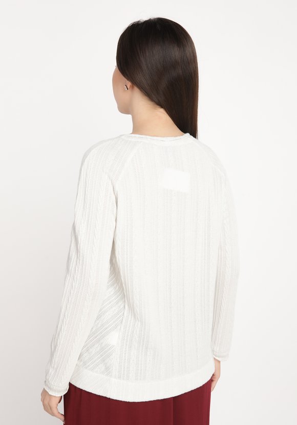 Джемпер с фактурным рисунком косы шир.  580, рис. 2