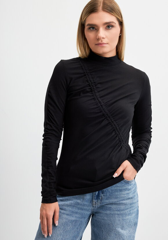 Водолазка со сборкой Хельга шир.  580, рис. 3