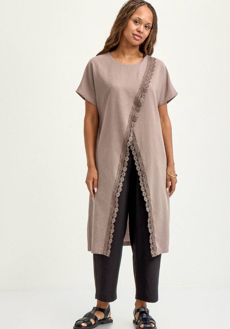 Туника изо льна с кружевом шир.  750, рис. 12