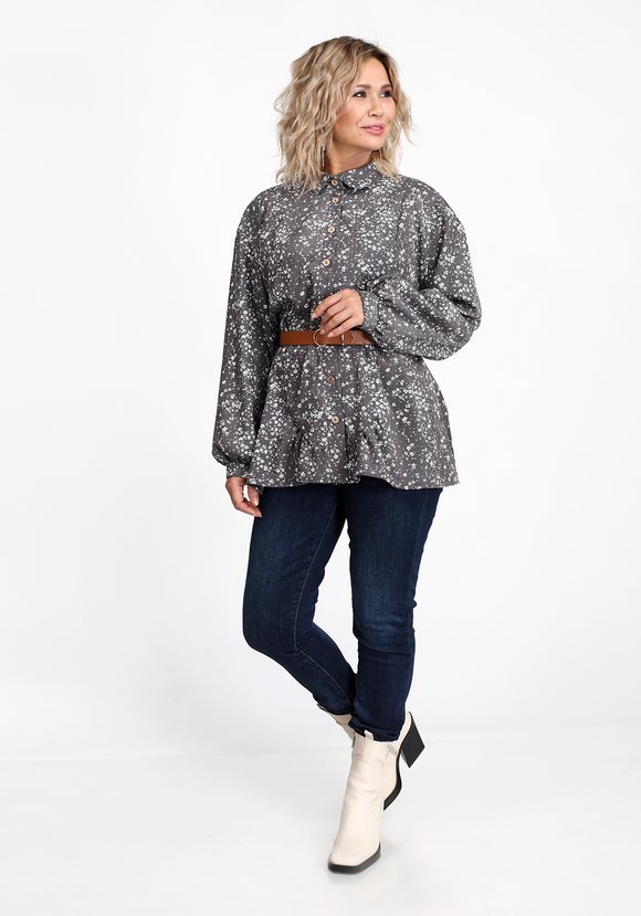 Блуза со скругленным отложным воротником шир.  580, рис. 5