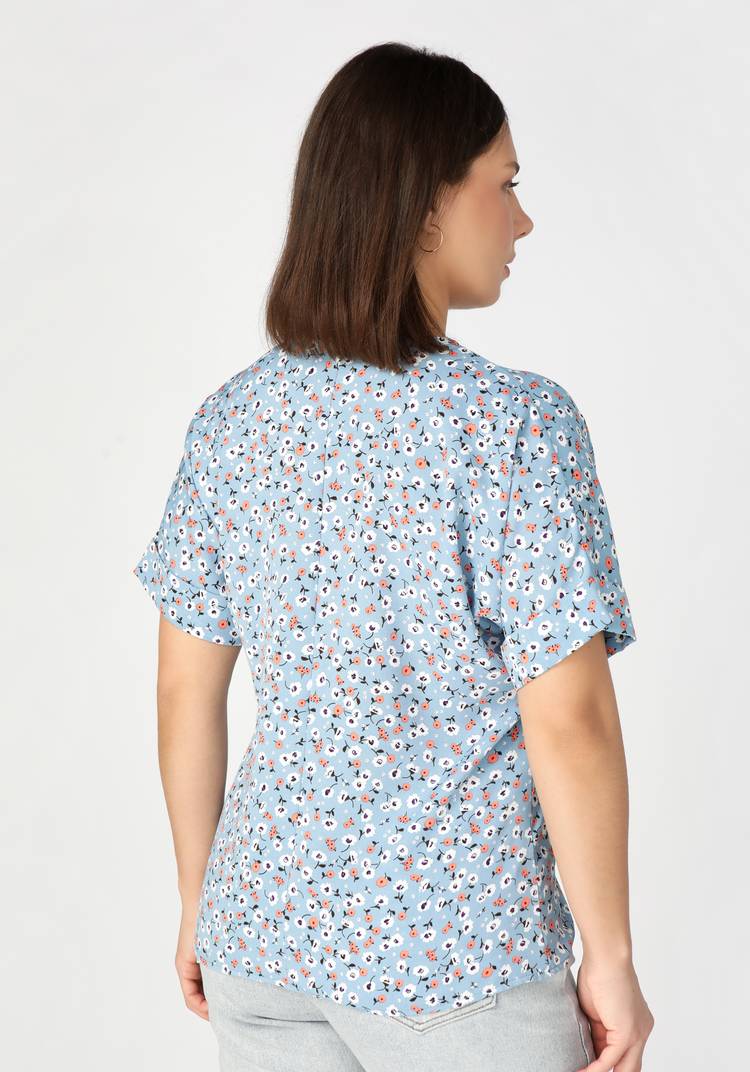 Блуза с цветочным принтом Оливия шир.  750, рис. 3