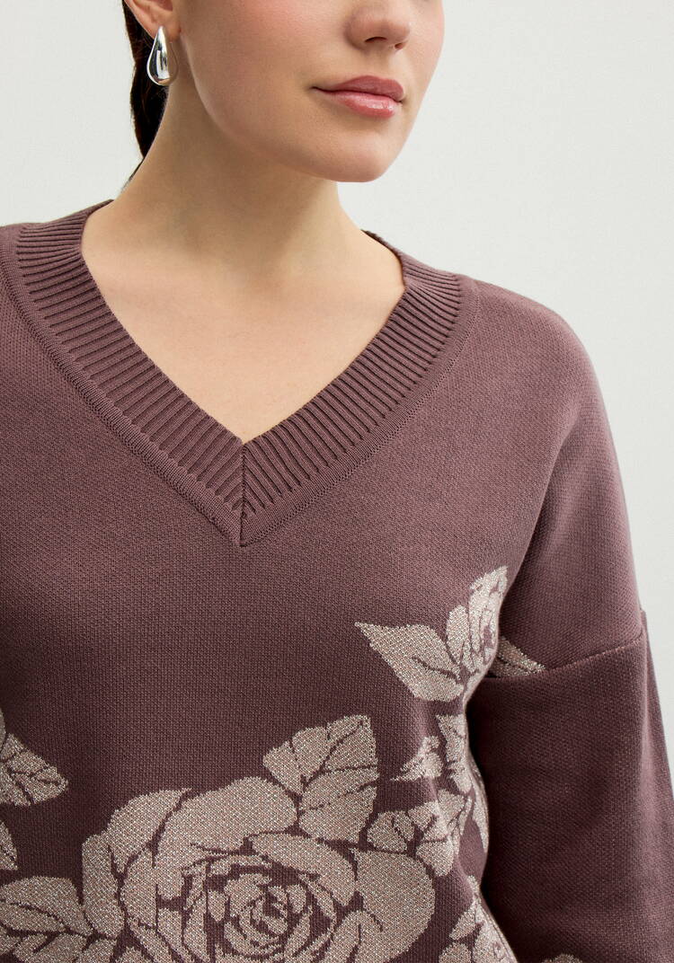 Джемпер с флористическим мотивом шир.  750, рис. 11