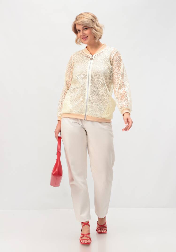 Бомбер кружевной шир.  750, рис. 17