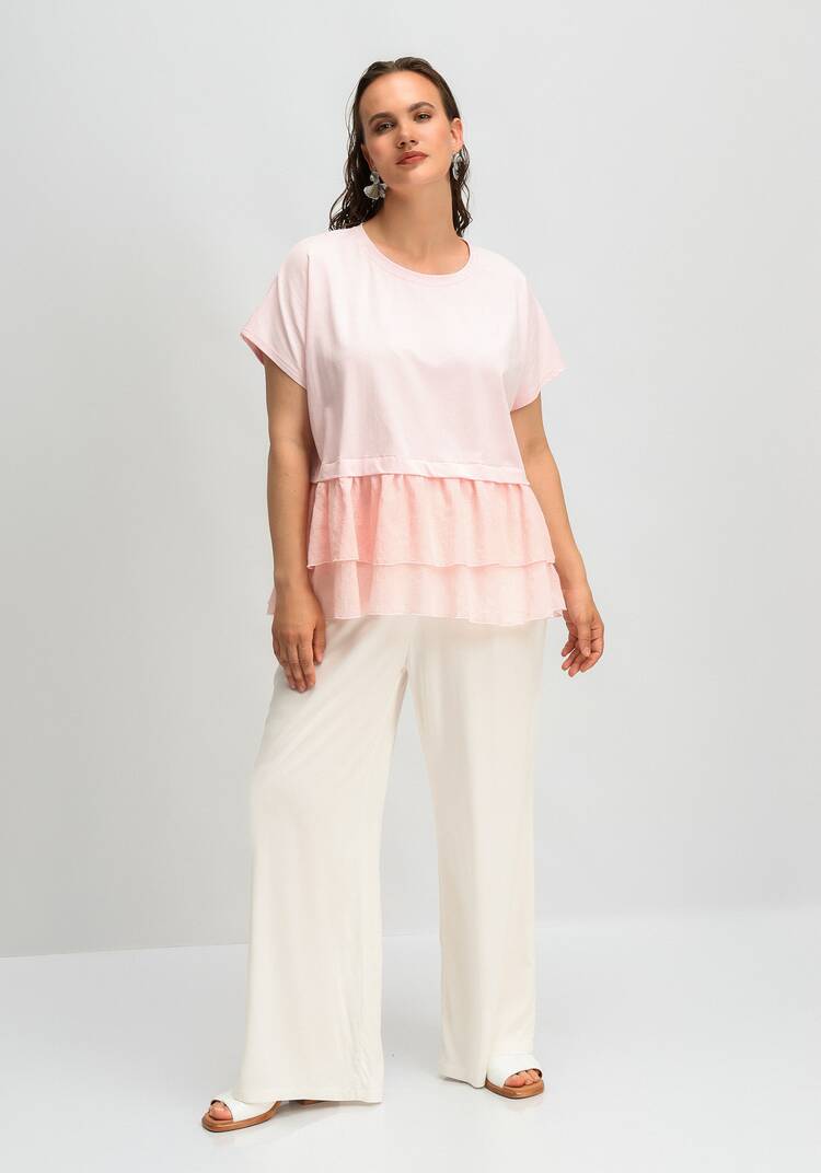 Блуза комбинированная с ярусами по низу шир.  750, рис. 10