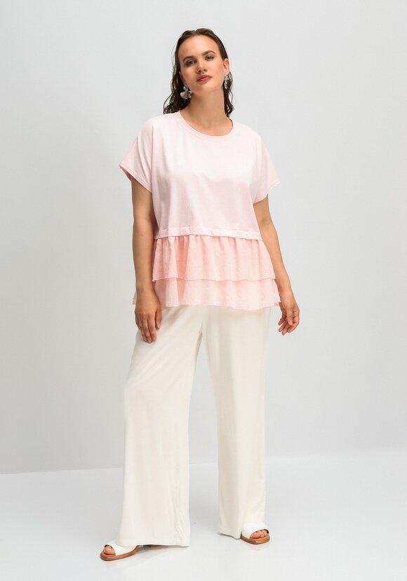 Блуза комбинированная с ярусами по низу шир.  580, рис. 10