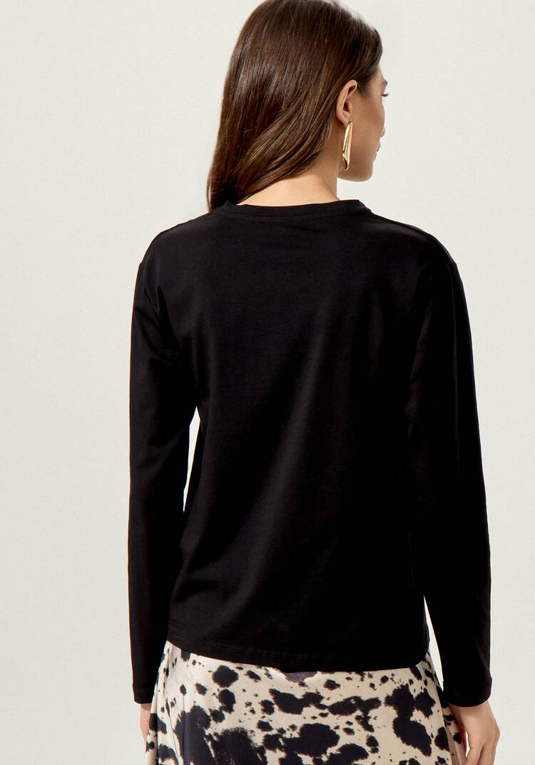 Лонгслив с круглым воротом из хлопка шир.  750, рис. 11