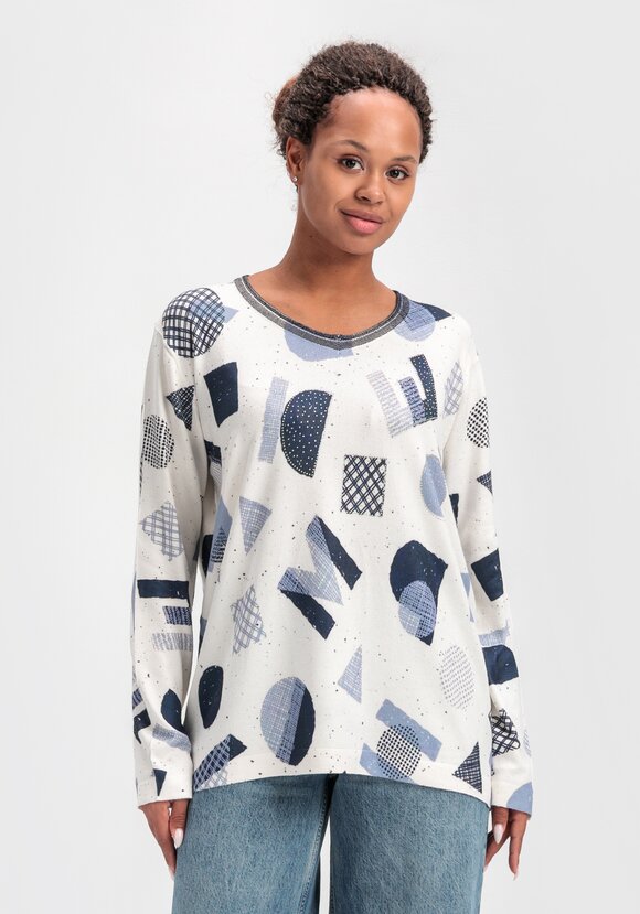 Джемпер с рисунком и стразами шир.  580, рис. 4