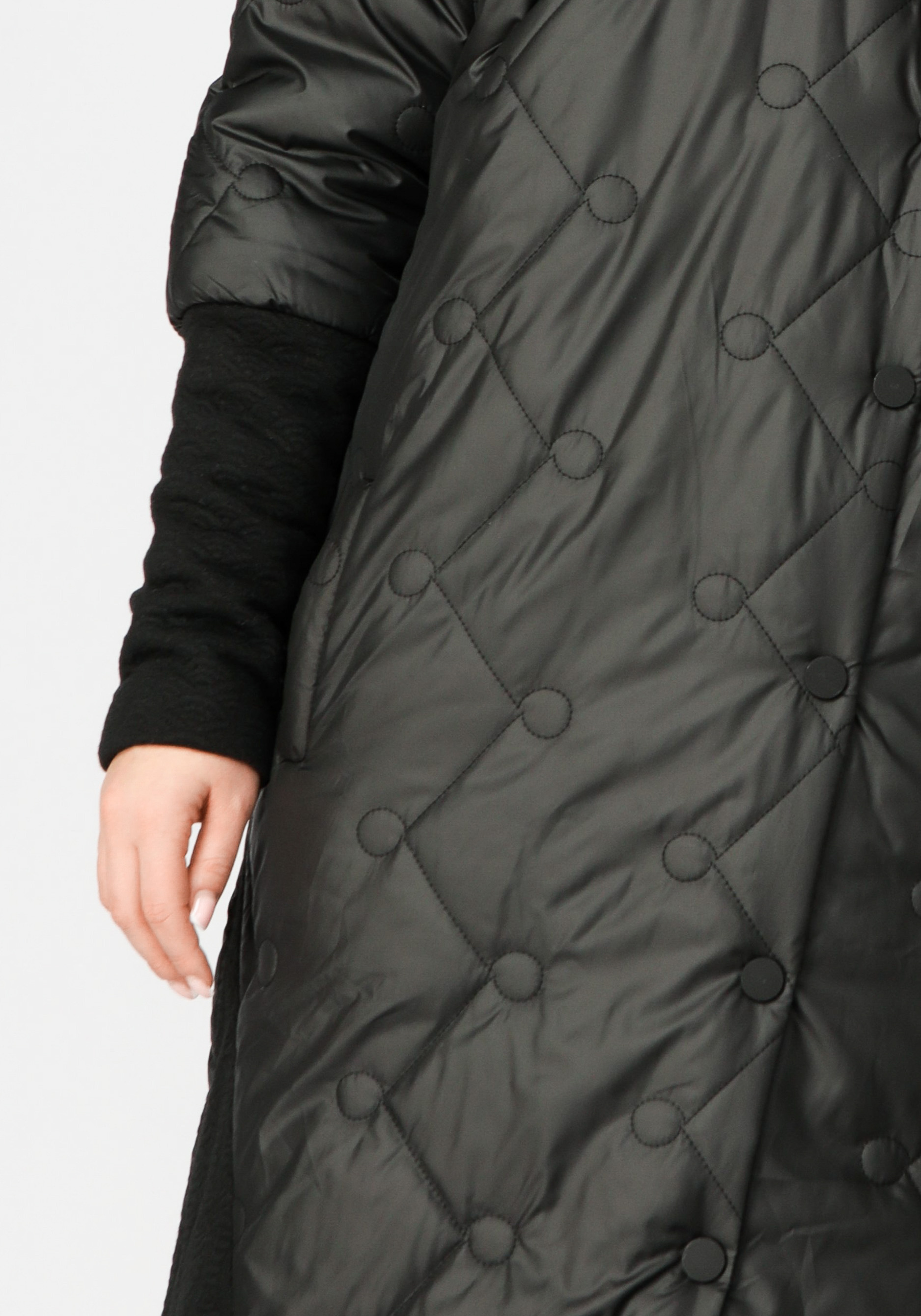 Пальто стеганое на кнопках VeraVo, размер 50, цвет черный - фото 8