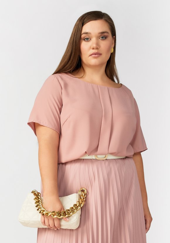 Блуза с вертикальной складкой шир.  580, рис. 5