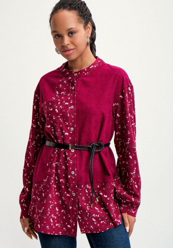 Блуза из комбинированной ткани Рин шир.  580, рис. 1