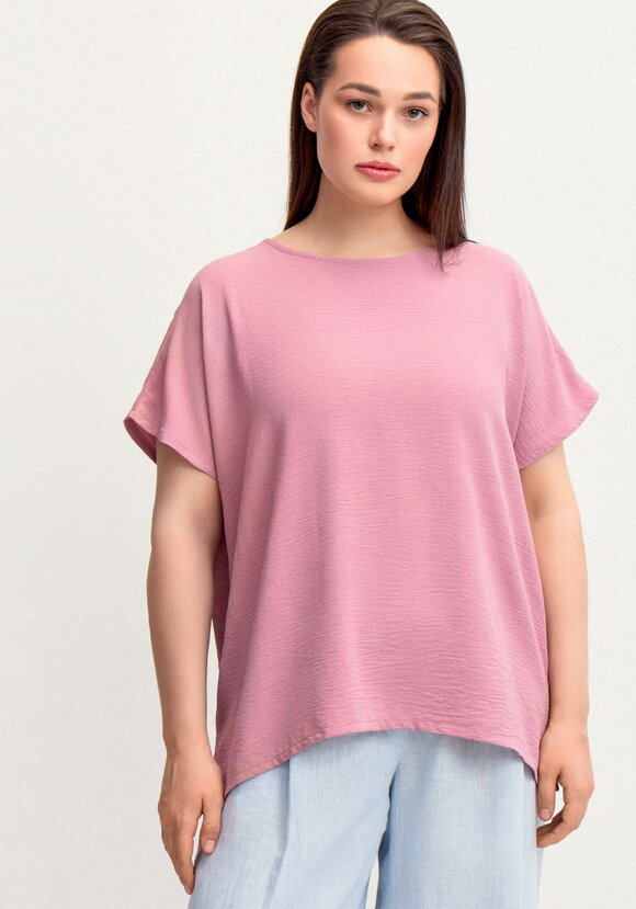 Блуза с круглой горловиной и разрезами шир.  580, рис. 17