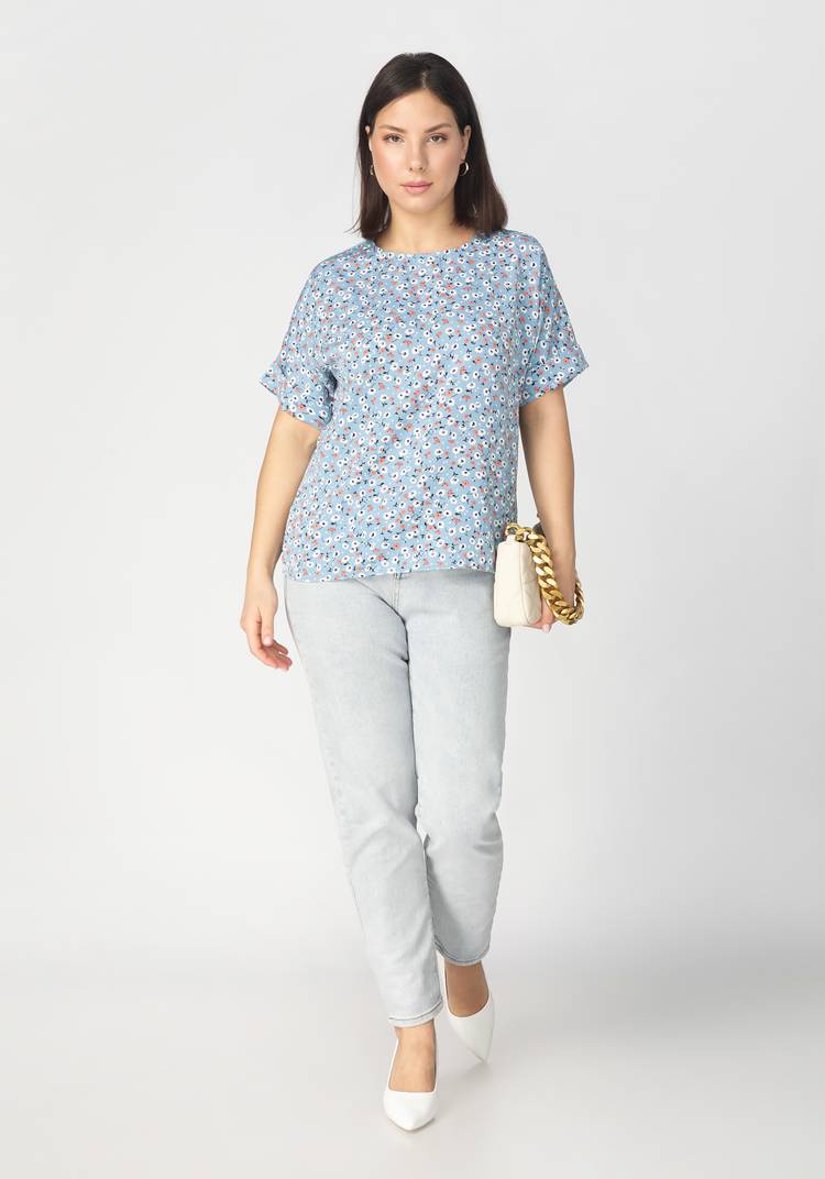 Блуза с цветочным принтом Оливия шир.  750, рис. 4