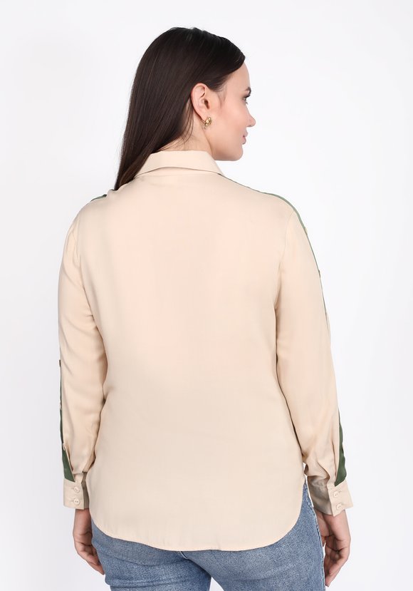 Блуза прямого силуэта с лампасами шир.  580, рис. 6