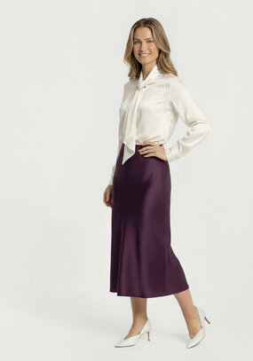 Юбка шелковая на резинке по поясу