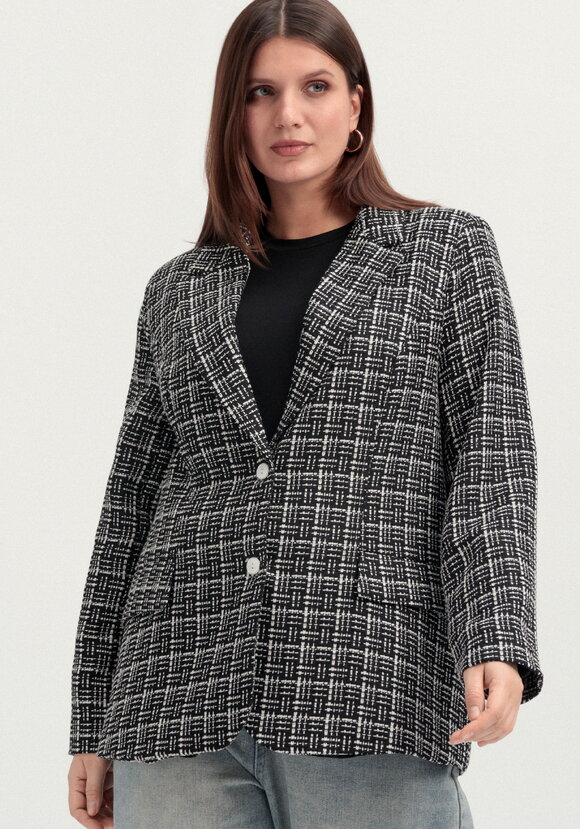 Жакет из твида однобортный шир.  580, рис. 4