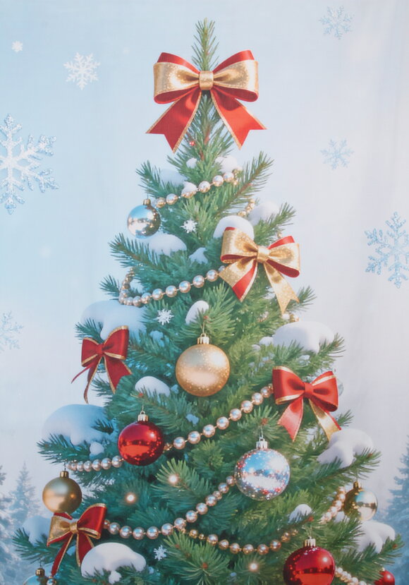 Штора Зимний сюжет шир.  580, рис. 9